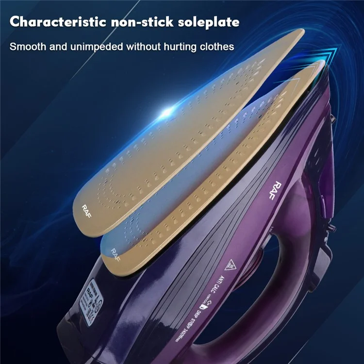 RAF R.1210 EU Plug Handheld Steam Ironing Machine Garment Steamer with 5 Temperature Modes - Purple