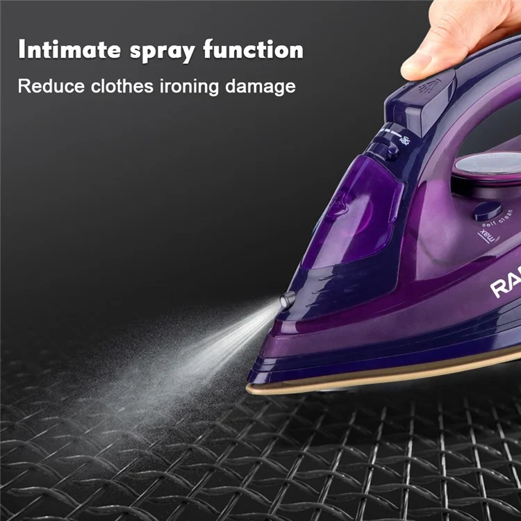 RAF R.1210 EU Plug Handheld Steam Ironing Machine Garment Steamer with 5 Temperature Modes - Purple