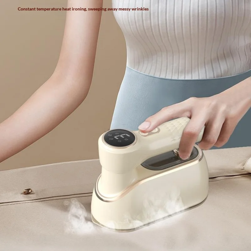 HC-901 Bærbar Beklædningsdampere med 180° Roterbar Folderbar Håndtag Mini Dampstrygejern med 3 Dampniveauer og LCD-skærm - EU Stik