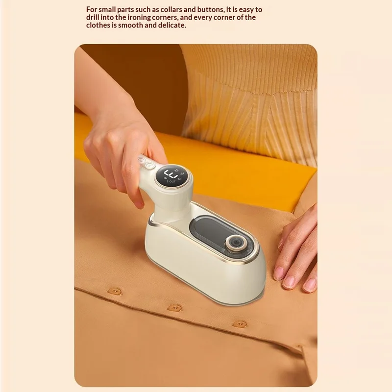 HC-901 Bærbar Beklædningsdampere med 180° Roterbar Folderbar Håndtag Mini Dampstrygejern med 3 Dampniveauer og LCD-skærm - EU Stik