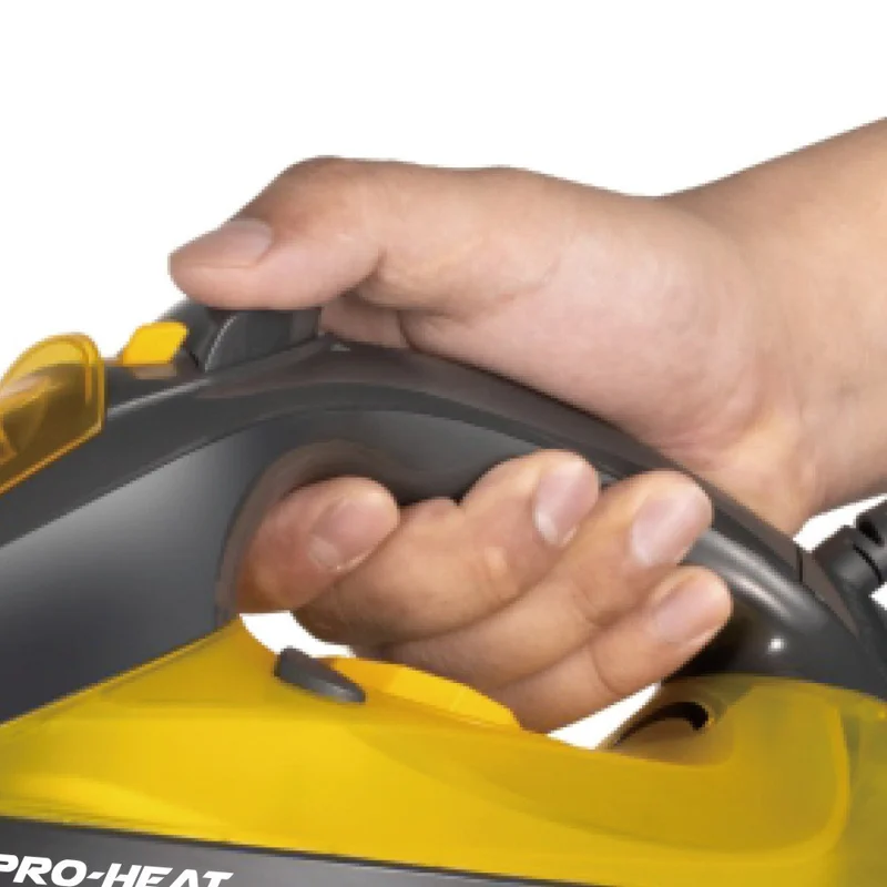 AKANE A.80312 Steam Iron 2400W Handheld Portable Electric Iron with Spray Function, EU Plug - Yellow