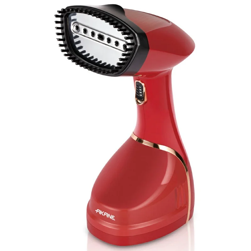 AKANE A.80318 Foldable Garment Steamer Steam Brush Household Iron High Power Electric Iron, EU Plug - Red