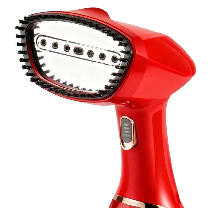 AKANE A.80318 Foldable Garment Steamer Steam Brush Household Iron High Power Electric Iron, EU Plug - Red
