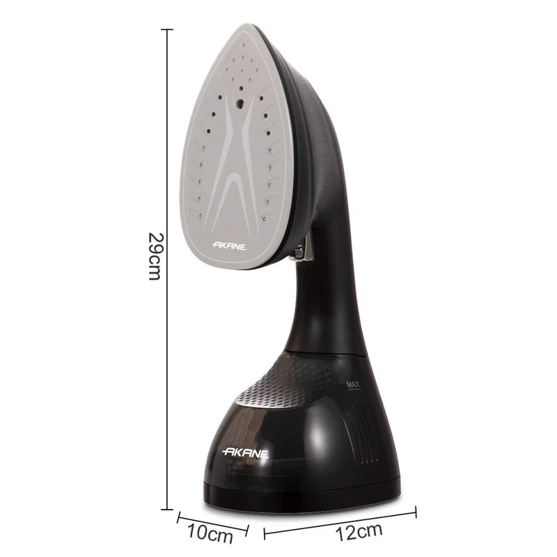 AKANE A.80319 Home Steam Iron 1600W Compact Portable Handheld Garment Steamer, EU Plug - Black