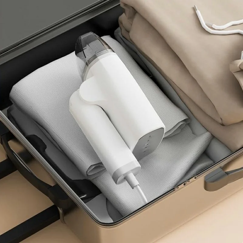 Handheld Garment Steamer 1300W Foldable Steam Iron 5-Hole Anti-Scald Panel Portable for Home Travel - Blue