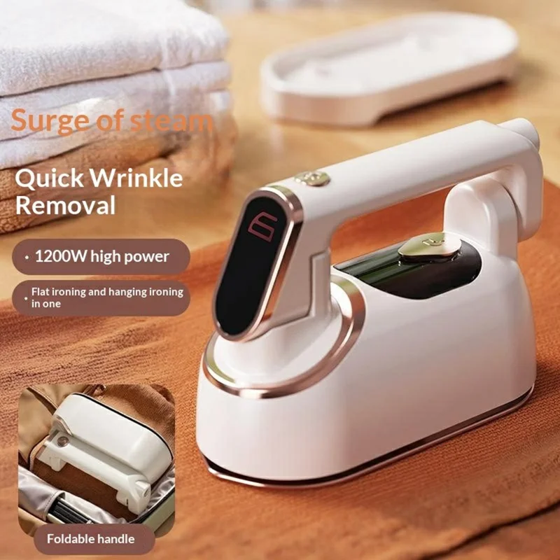 Défroisseur portable 1200 W, fer à vapeur 140 ml, double mode, pour voyage et domicile - Blanc