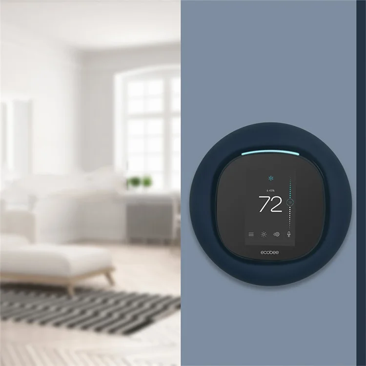 Para Ecobee 4 Smart Thermostat Wall Holder Cover Anti-scratch Soft Silicone Protective Sleeve Case - Vermelho