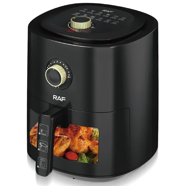 RAF R.5332 EU Plug Air Fryer Home Kitchen 4L Large Oilless Electric Cooker (BPA-Free, No FDA) - Black