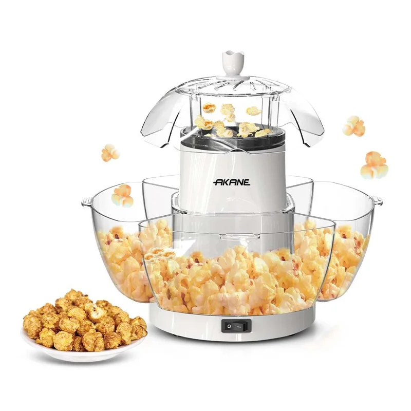 AKANE A.9004 Automatic Popcorn Maker 1200W Household Corn Machine for Family Movie Night, EU Plug (BPA Free, No FDA)