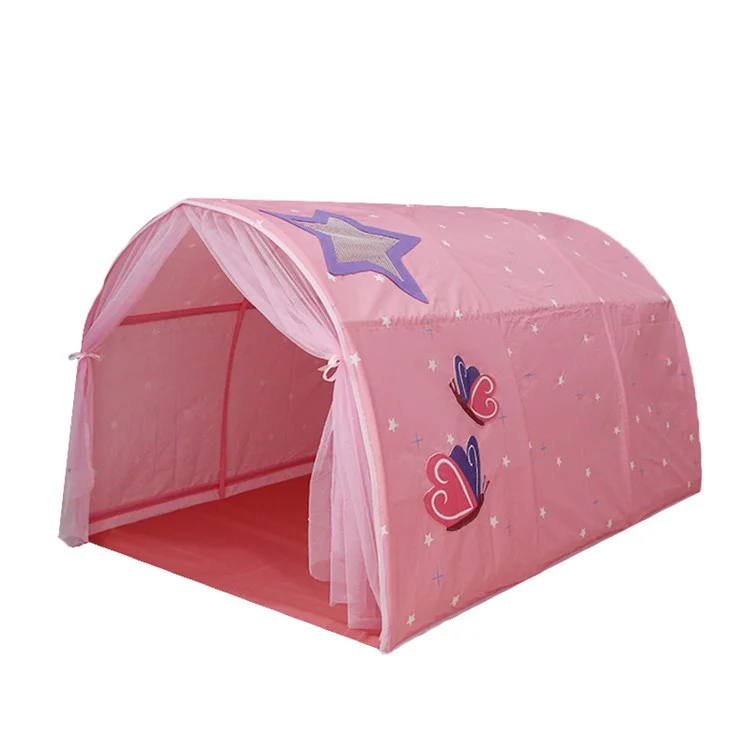 TG-BM002 Kinderbett Vorhang Netz Großes Fairy Playhouse Geschenkspiel Zelt Für Kinder Baby Kleinkinder Kinder Lesen Spielen - Rosa