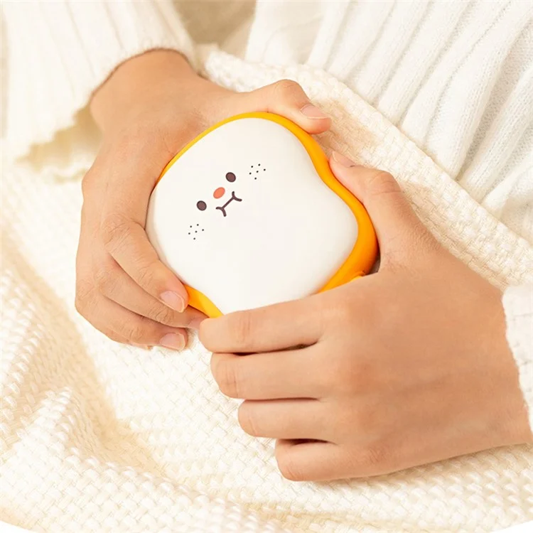 WT-W28 Multifunction 6000mAh Power Bank Cute Cartoon Shaped Hand Warmer Rechargeable Phone Portable Charger - Smile Face