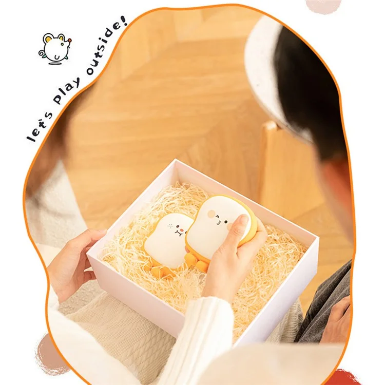 WT-W28 Multifunction 6000mAh Power Bank Cute Cartoon Shaped Hand Warmer Rechargeable Phone Portable Charger - Smile Face