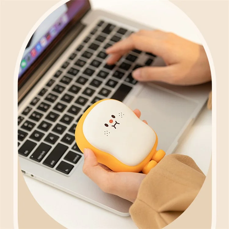 WT-W28 Multifunction 6000mAh Power Bank Cute Cartoon Shaped Hand Warmer Rechargeable Phone Portable Charger - Smile Face
