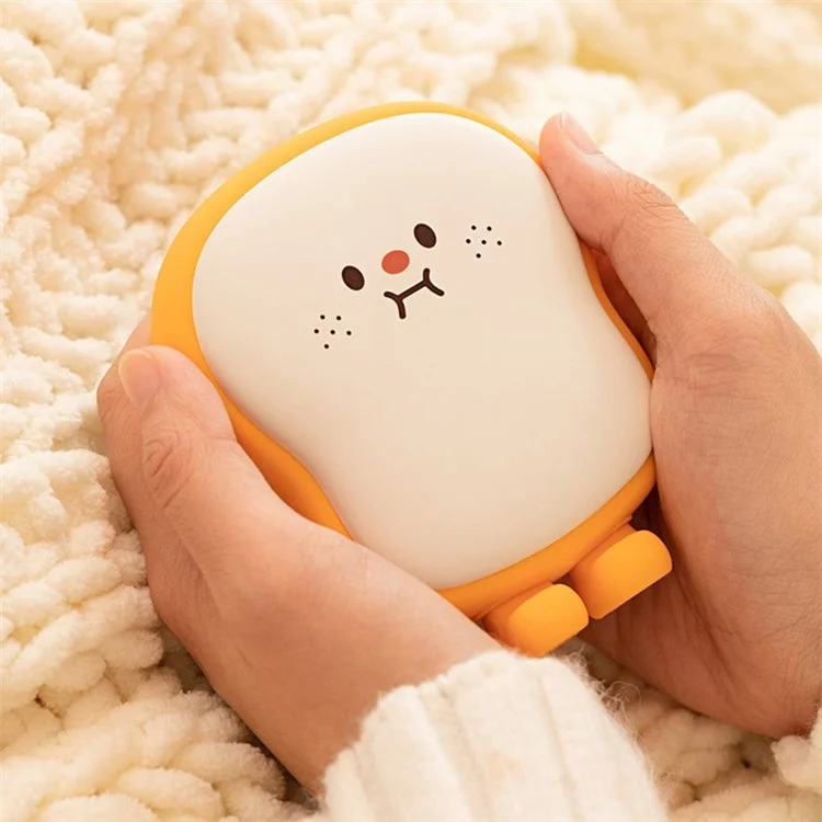 WT-W28 Multifunction 6000mAh Power Bank Cute Cartoon Shaped Hand Warmer Rechargeable Phone Portable Charger - Smile Face