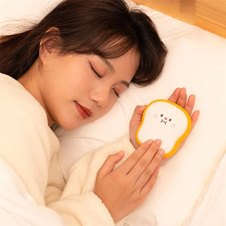 WT-W28 Multifunction 6000mAh Power Bank Cute Cartoon Shaped Hand Warmer Rechargeable Phone Portable Charger - Smile Face