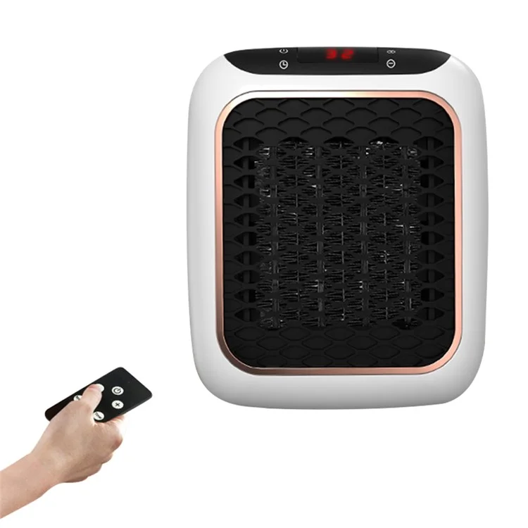 1200W PTC Fast Heating Mini Wall Mounted Space Heater with Remote Control ( EU Plug )  - White+Black