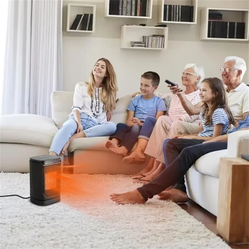 BG-EH10 Portabel keramisk värmare Fläkt Varm och kall dubbelanvändning Elradiator med fjärrkontroll - US-uttag