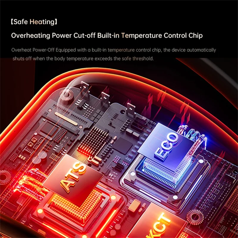 Portable Desktop Space Heater for Home / Office Electric Fan Heater Personal Heating Device, EU Plug - Black