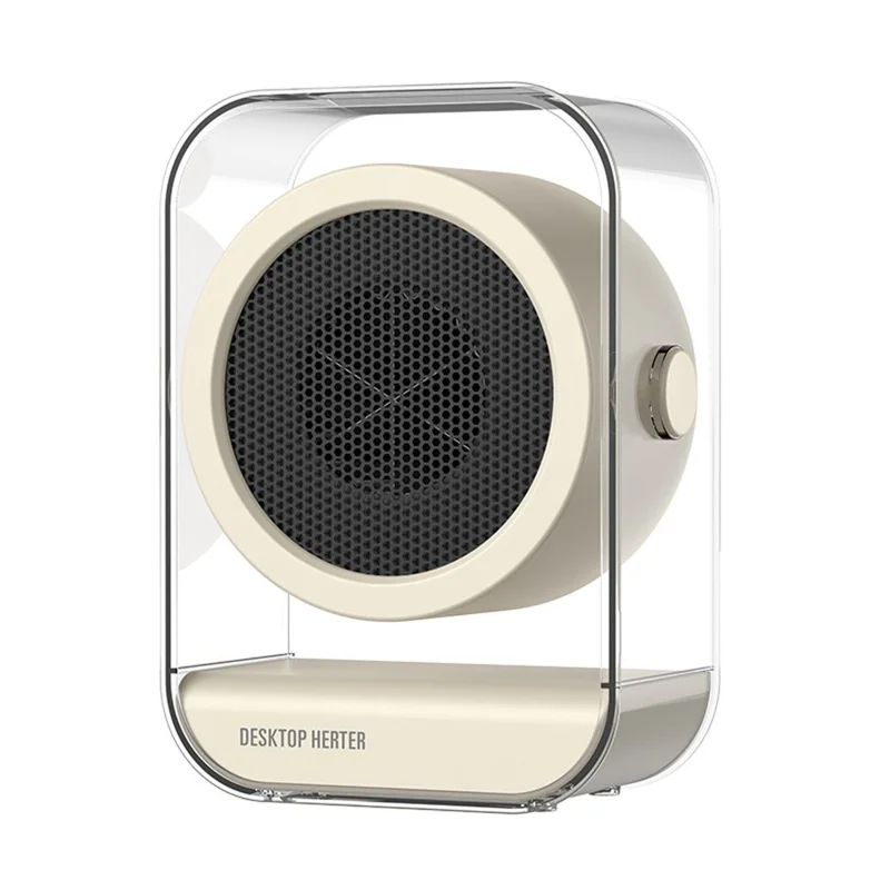 Portable Desktop Space Heater for Home / Office Electric Fan Heater Personal Heating Device, EU Plug - Beige