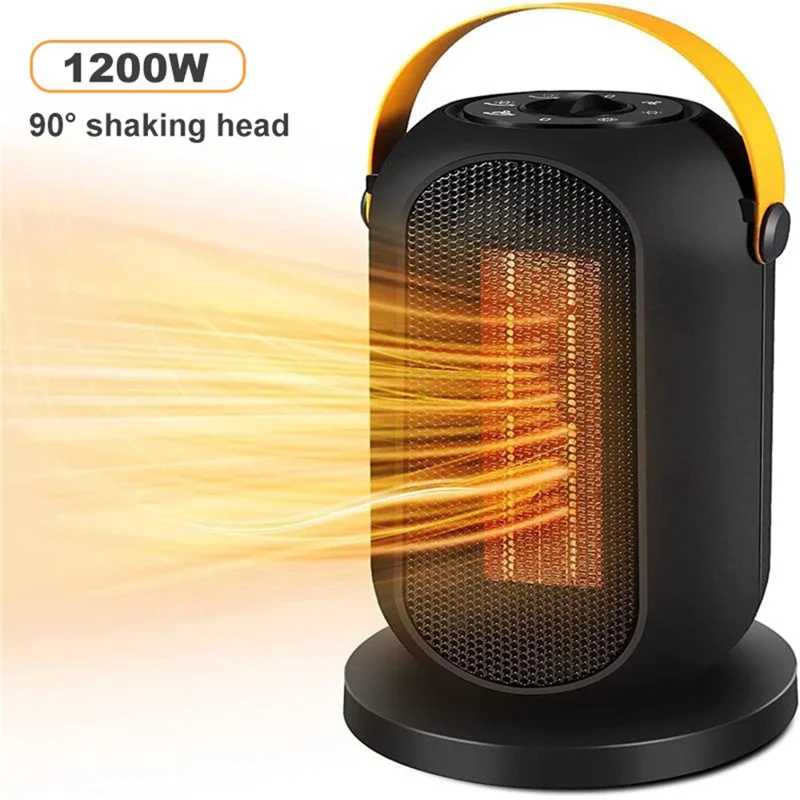 1200W Electric Space Heater 3 Modes Quiet Heating PTC Heater Fast Heating Up Overheating Protection Fan - UK Plug