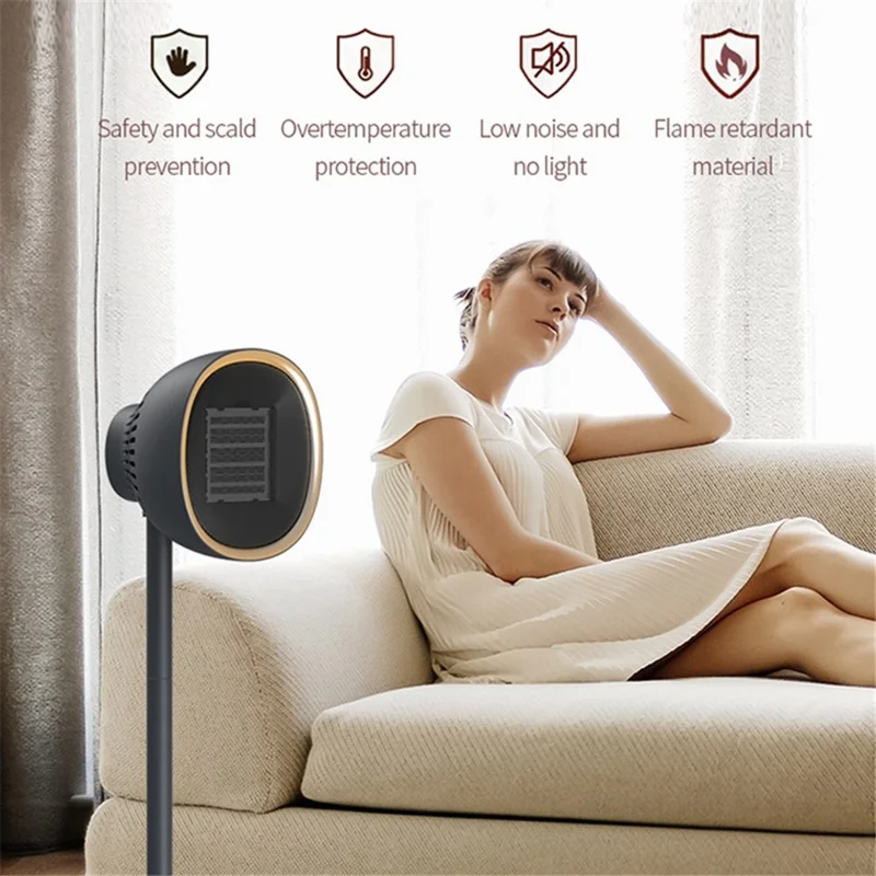 YND-2000 Home PTC Electric Heater Winter Cold / Warm Wind Shaking Head Heating Fan Air Warmer - US Plug