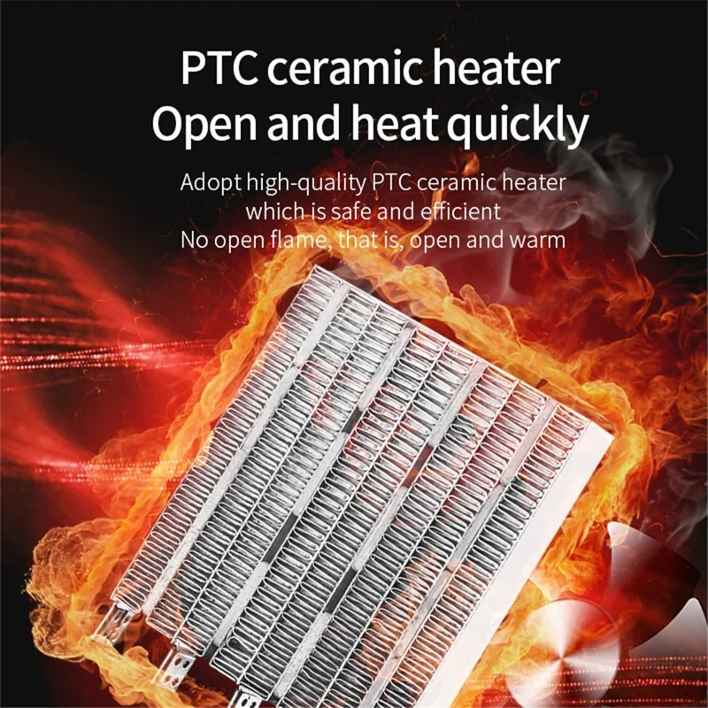 YND-2000 Home PTC Electric Heater Winter Cold / Warm Wind Shaking Head Heating Fan Air Warmer - US Plug