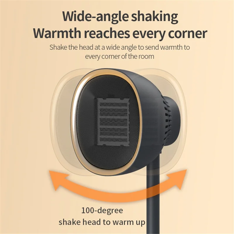 YND-2000 Home PTC Electric Heater Winter Cold / Warm Wind Shaking Head Heating Fan Air Warmer - US Plug