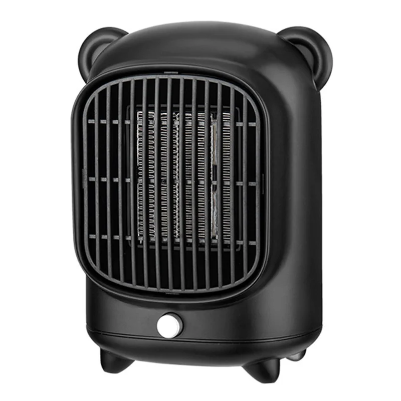YND-500 Home Mini Desktop PTC Heating Fan Winter Air Warmer Mute Warm Wind Electric Heater - Black / US Plug