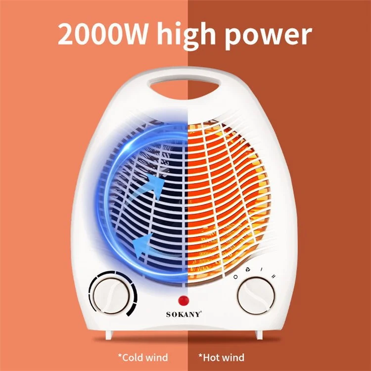 Sokany 1650 Aquecedor Elétrico Aquecedor Multifuncional e Aquecedor de Modo Duplo de Resfriamento / Dispositivos Domésticos Mais Frios Para Escritório, Quarto, Dormitório