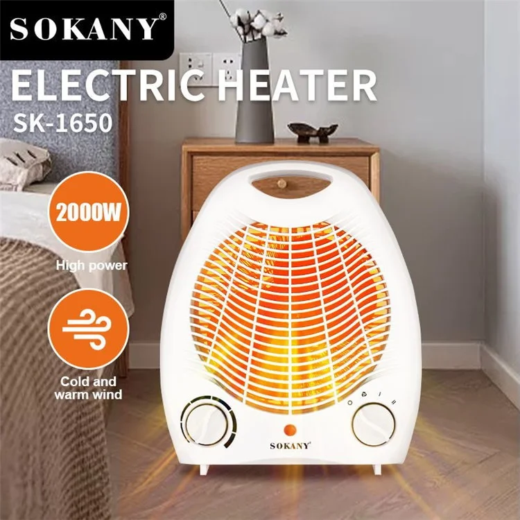 Sokany 1650 Aquecedor Elétrico Aquecedor Multifuncional e Aquecedor de Modo Duplo de Resfriamento / Dispositivos Domésticos Mais Frios Para Escritório, Quarto, Dormitório