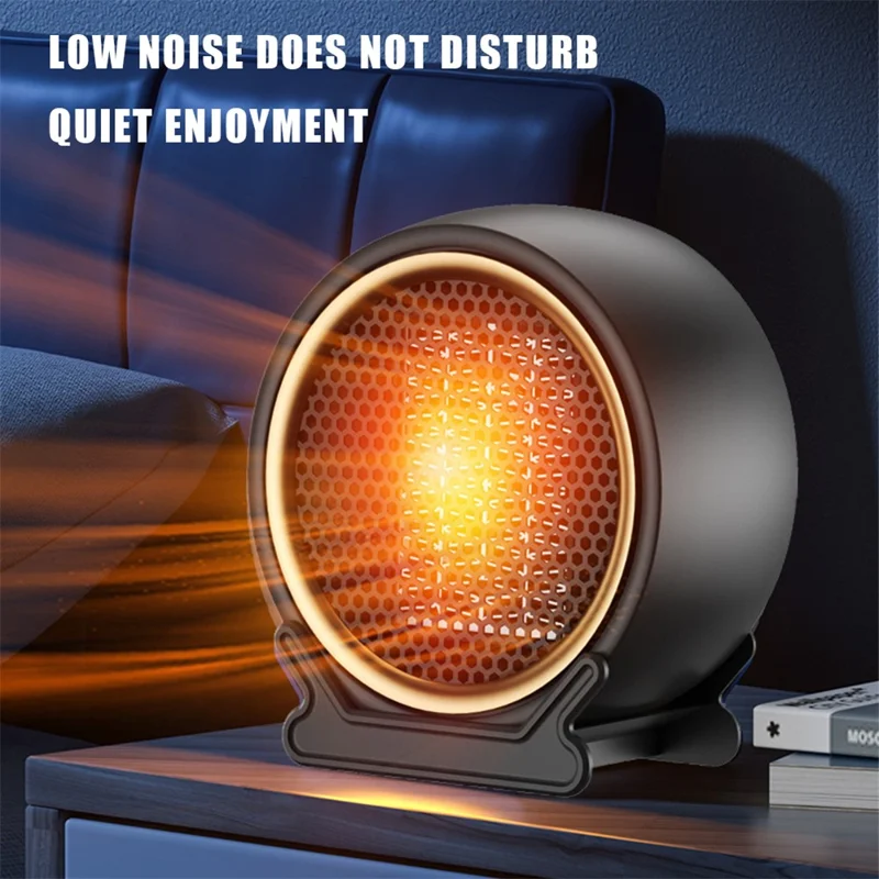 X7 1200W PTC Ceramic Personal Heater Space Heater Fan with 2 Modes for Office Room Desk Indoor Use - White / EU Plug