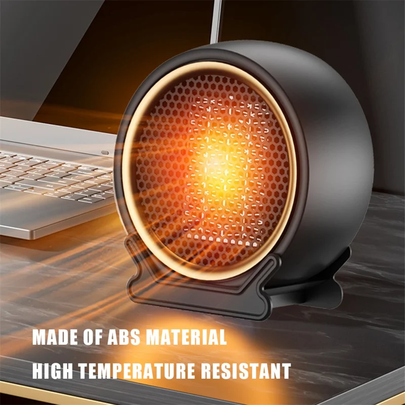 X7 1200W PTC Ceramic Personal Heater Space Heater Fan with 2 Modes for Office Room Desk Indoor Use - Black / US Plug