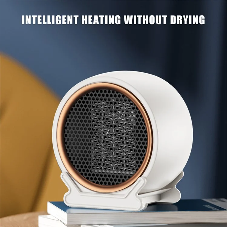 X7 1200W PTC Ceramic Personal Heater Space Heater Fan with 2 Modes for Office Room Desk Indoor Use - White / US Plug