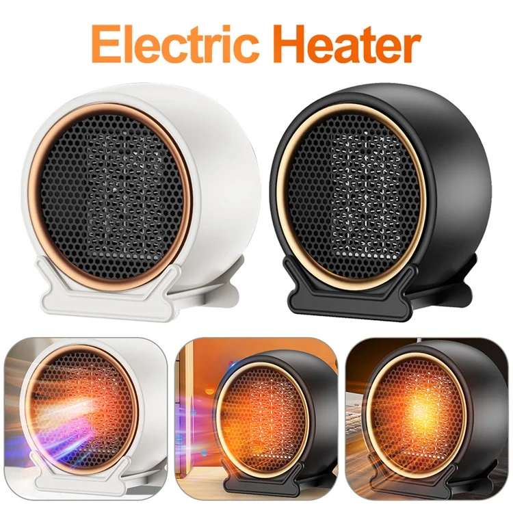 X7 1200W PTC Ceramic Personal Heater Space Heater Fan with 2 Modes for Office Room Desk Indoor Use - White / US Plug