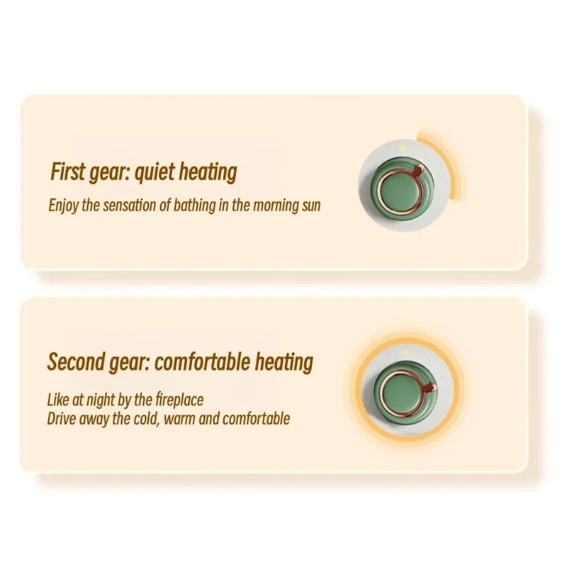 N9 Small Desktop Heater Household Mini Heating Fan Portable Office Warmer Device - White / US Plug