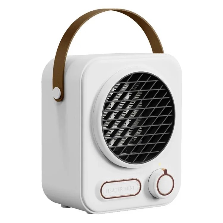N9 Small Desktop Heater Household Mini Heating Fan Portable Office Warmer Device - White / AU Plug