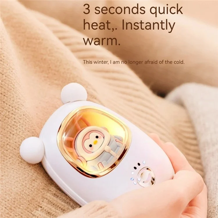 GXZ-N6 Cute Pet Shape 6800mAh Hand Warmer Power Bank Portable Phone Charger Hand Heater with 3 Gear - Gelb