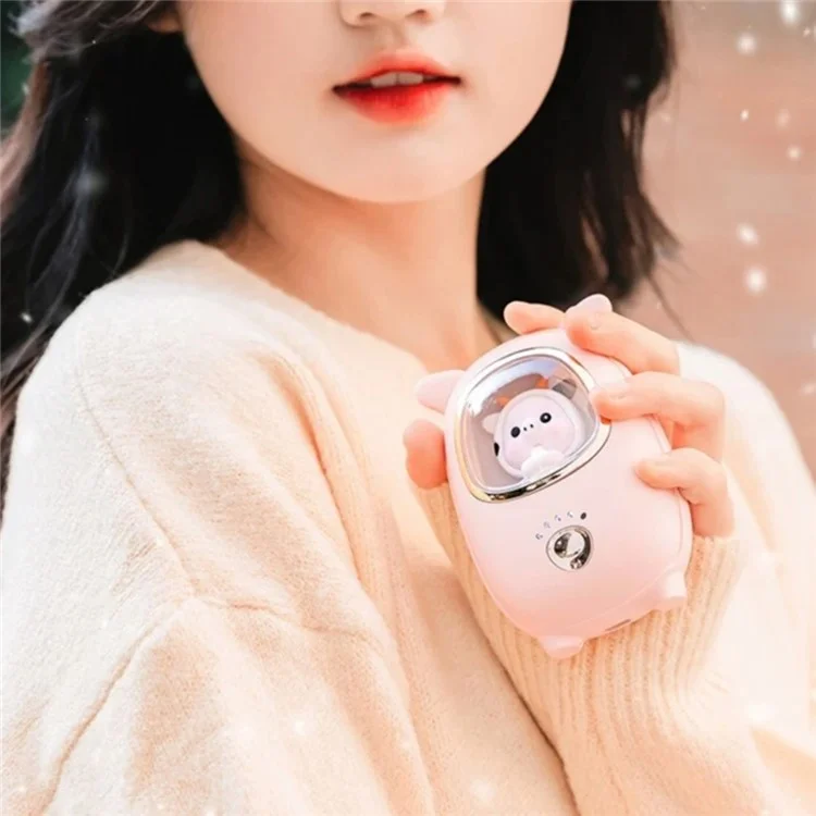 GXZ-N6 Cute Pet Shape 6800mAh Hand Warmer Power Bank Portable Phone Charger Hand Heater with 3 Gear - Gelb