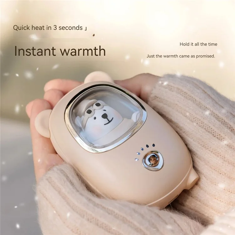 GXZ-N6 Cute Pet Shape 6800mAh Hand Warmer Power Bank Portable Phone Charger Hand Heater with 3 Gear - Gelb