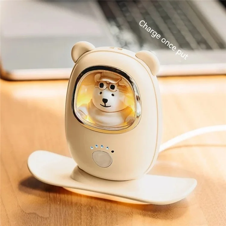 GXZ-N6 Cute Pet Shape 6800mAh Hand Warmer Power Bank Portable Phone Charger Hand Heater with 3 Gear - Gelb