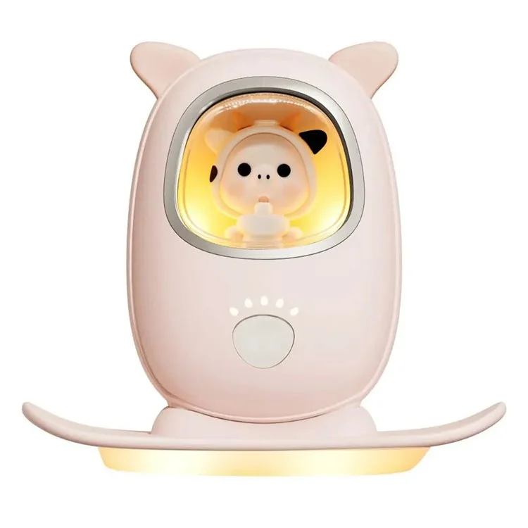 GXZ-N6 Cute Pet Shape 6800mAh Hand Warmer Power Bank Portable Phone Charger Hand Heater with 3 Gear - Pink