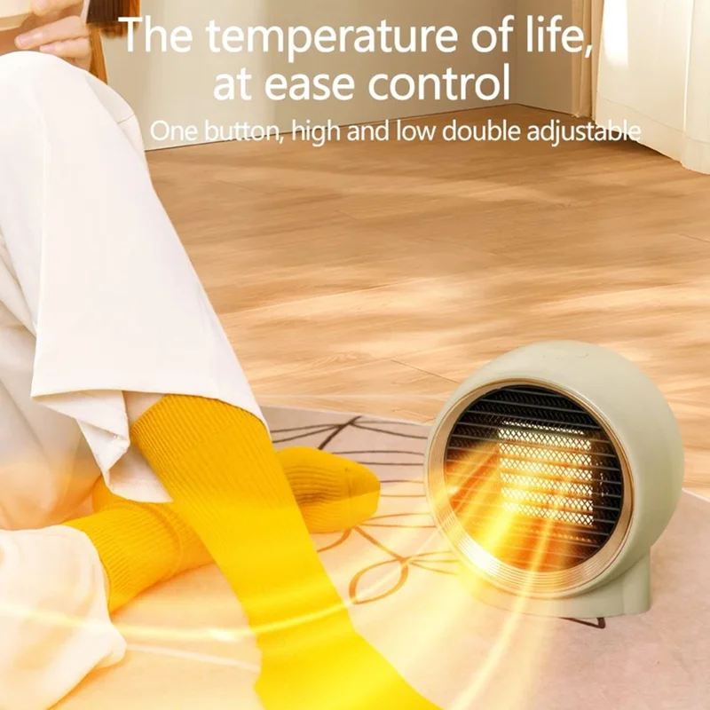 N8 Desktop Electric Heater Warm Wind Heating Fan Winter Home Office Mini Heater - White / UK Plug