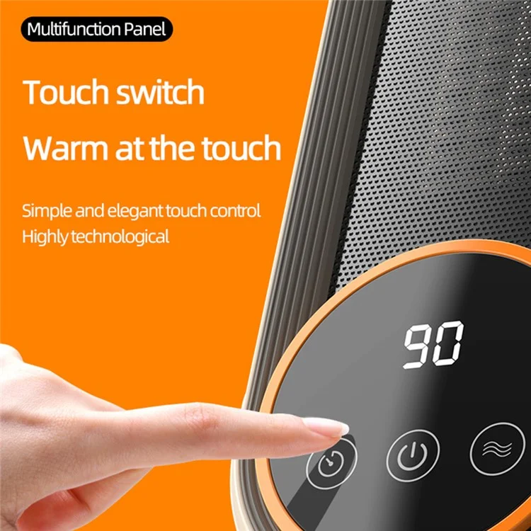 Aquecedor RC E68S 1200W Ventilador de Aquecimento Rápido com Tela de Toque LCD - Plugue EUA