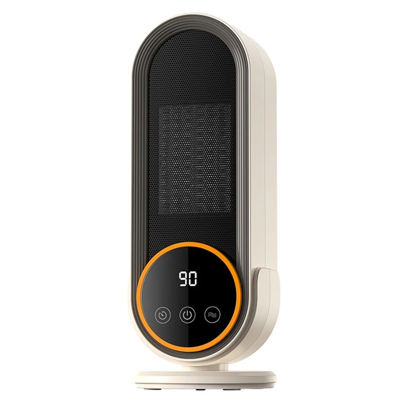 E68S 1200W RC Heater Two-Speed Fast Heating Fan LCD Touch Screen Display Timed Electric Heater - UK Plug