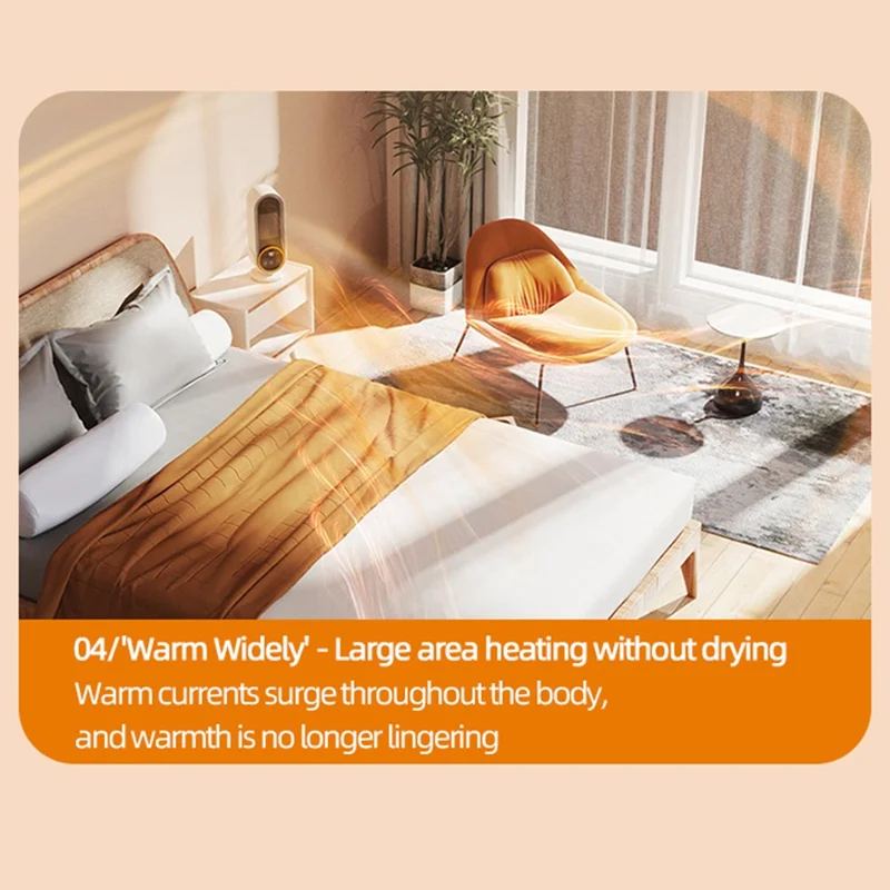 E68S 1200W RC Heater Two-Speed Fast Heating Fan LCD Touch Screen Display Timed Electric Heater - UK Plug