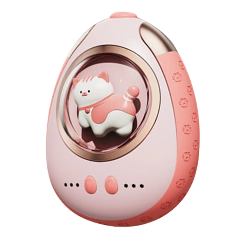 N1 2-en-1 Chauffe-mains Rapide Chauffant 5000mAh Cartoon Chat - Rose