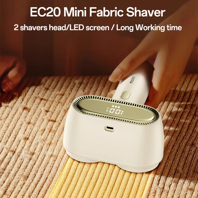 YESIDO EC20 Goleniarka do tkanin z podwójną głowicą z wyświetlaczem LED, 12 ostrzy, elektryczna maszyna do usuwania pills, goleniarka do pills