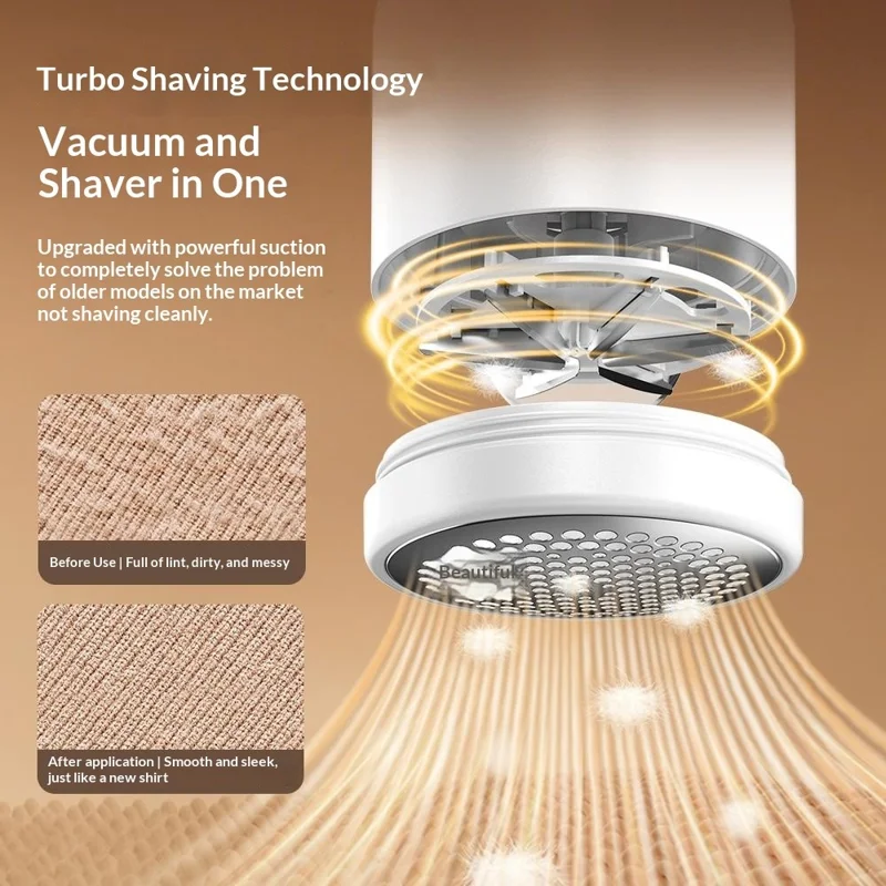 Q33 3-Speed Adjustable Type-C Fur Ball Trimmer with LED Display for Clothing Care - White