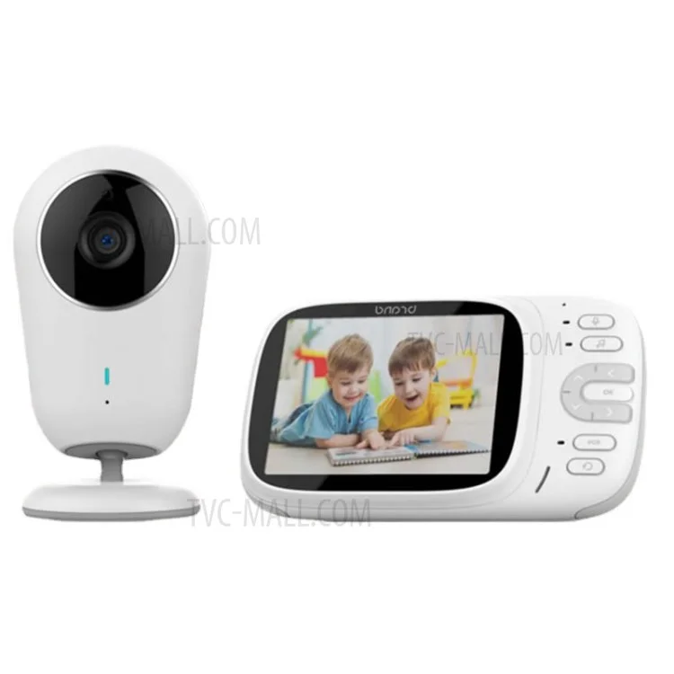VB609 3.2 inch LCD Video Baby Monitor 2 Way Voice Talk Temperature Monitoring Night Vision Baby Security Camera - US Plug
