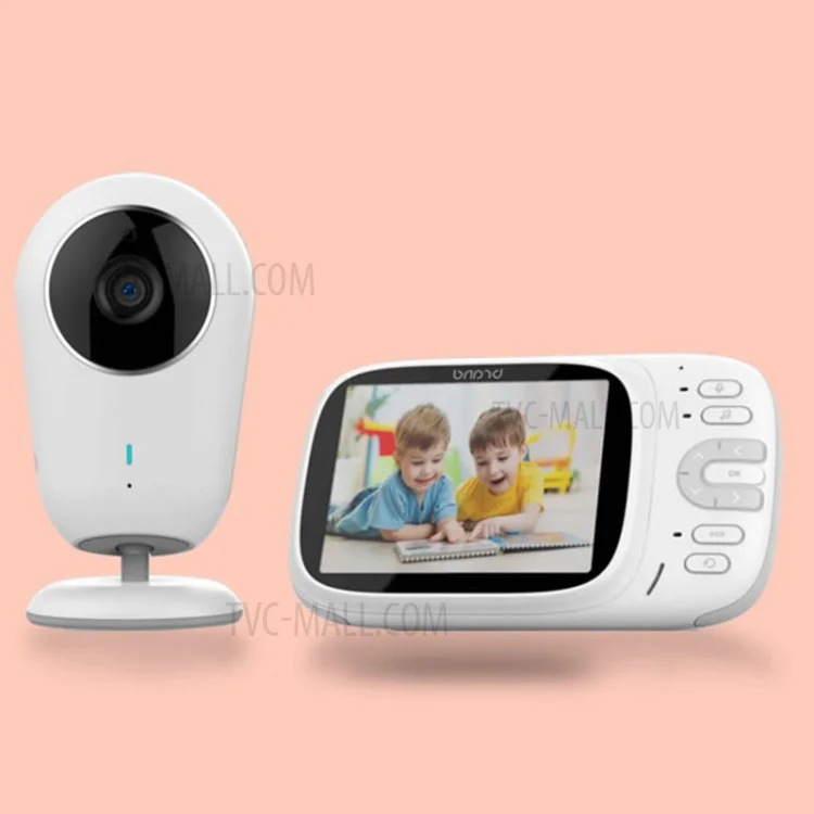 VB609 3.2 inch LCD Video Baby Monitor 2 Way Voice Talk Temperature Monitoring Night Vision Baby Security Camera - US Plug